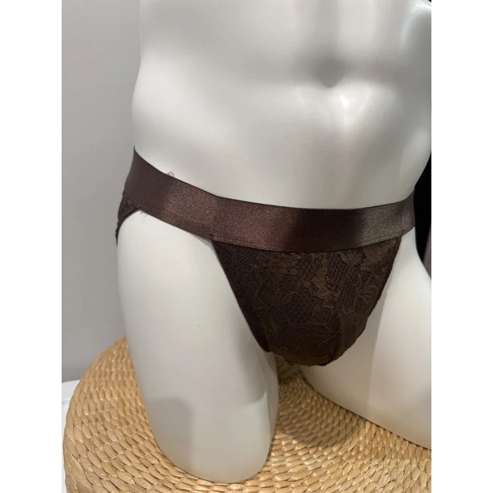 Cosabella Never Say Never Men's Sports Brief Sheer Lace Brief UNO NWT size XL
